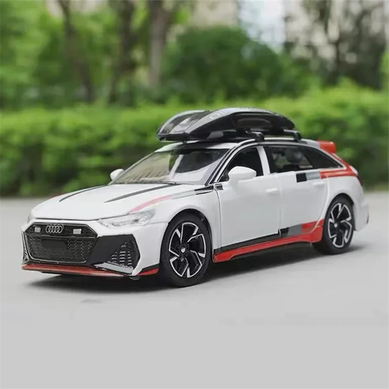 

1/32 RS6 Avant Station Wagon Alloy Track Racing Car Model Diecasts Metal Sports Car Vehicles Model Sound And Light Kids Toy Gift