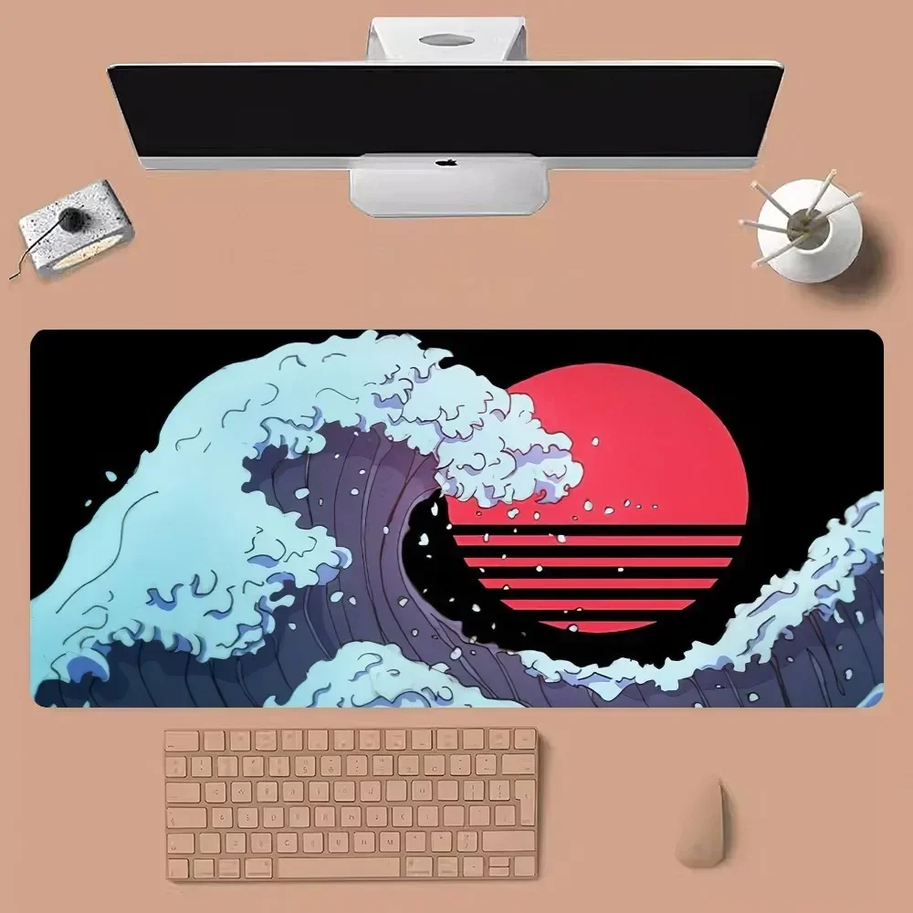 Japanese Waves Mouse Pad Large Gaming Compute Gamer PC Keyboard pad Mouse Mat desk accessories office desk mat gamer pad table
