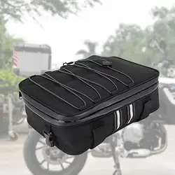 Motorcycle Top Case Bag Waterproof Black Zipper Nylon,Motorbike Accessory,