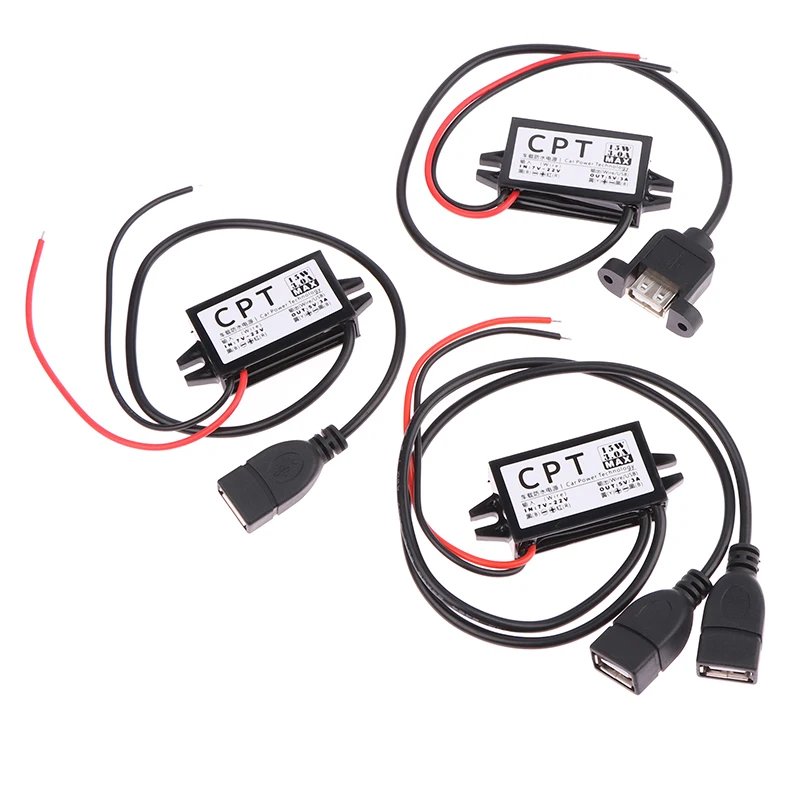 12V To 5V DC-DC Step Down Buck Converter Power Supply Module For Car Male Female USB Adapter Mini USB Adapter