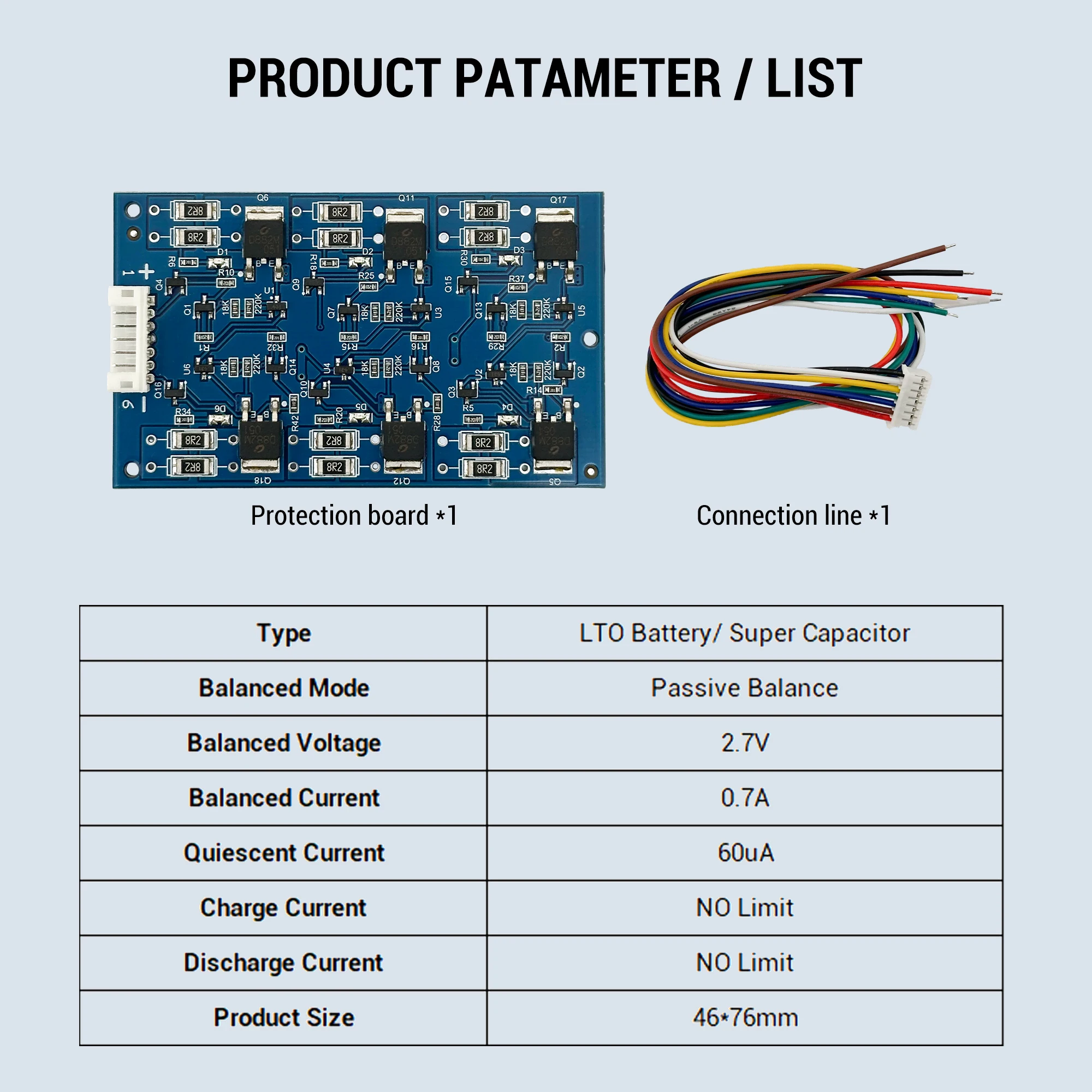 Heltec 6S LTO Balance Board 2.7V/16V Equalization Circuit  Lithium Titanate Battery/Super Farad Capacitor Protection Board view 2