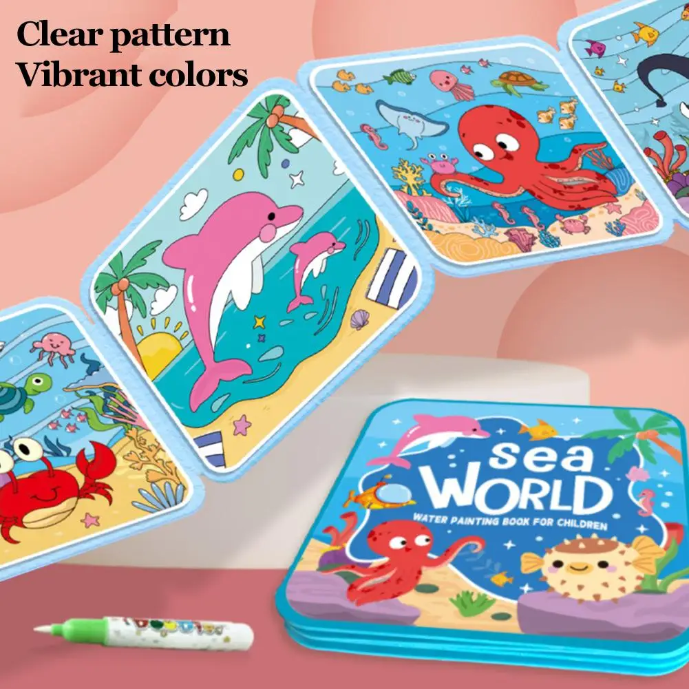 Magic Water Drawing Book DIY Doodle Water Drawing Book Coloring Books Birthday&Holiday Gift For Children Educational Toys