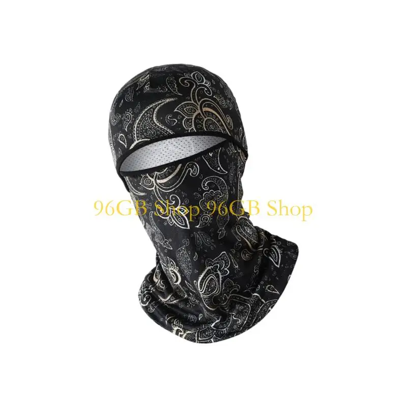 

96 ГБ дышащая маска для лица из ледяного шелка для езды на велосипеде, мотоцикла, защита от ультрафиолета, легкий эластичный на