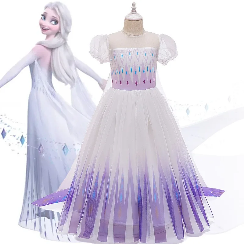 

Disney Kids Girls' Forzen2 Princess Dress Carnival Party Cosplay Elsa Sequin Dresses Christmas Birthday Tango Ball Elsa Costumes