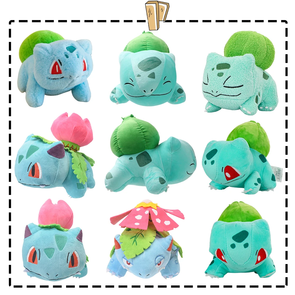 Мягкие плюшевые куклы Pokemon Bulbasaur Ivysaur Venusaur, пушистый милый мультфильм, аниме, лягушка, Peluche, игрушки, подарок на день рождения