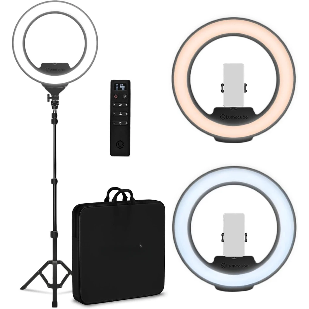 Wireless Professional Lighting for Photography, Streaming, Video | Fully Adjustable Color and Brightness | Includes Sturdy