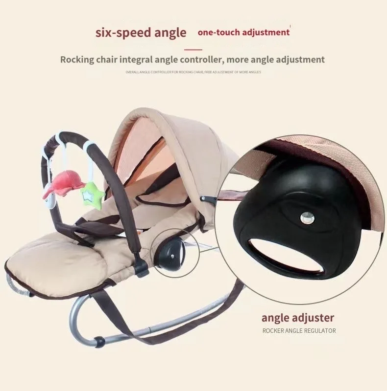 Baby Rocking Chair Multi-function Artifact Baby Comfort Recliner Shake Bed Sleeping Children Cradle Bed Bassinet