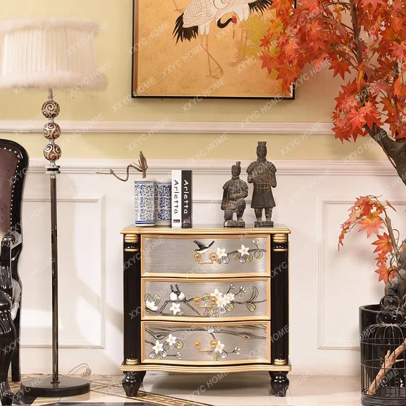 r cabinet, living room solid wood storage drawer cabinet, sofa corner cabinet, bedroom nightstand, negotiation corner table