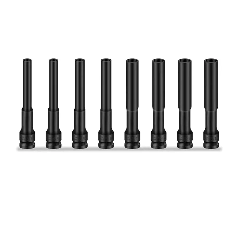 8 STKS 1/2 Drive Socket Head Slagmoersleutel Hex Adapter Spanner Converter Zwart-B91B