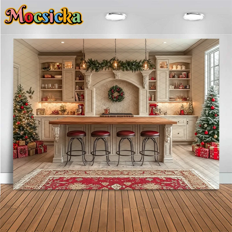 Mocsicka Christmas Kitchen Bac - Kitchen Baking Island recension och pris