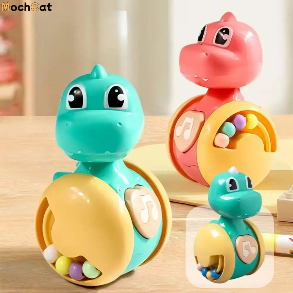 

Creative Fawn Sliding Tumbler Toy Cartoon Early Education Dinosaurs Tumbler Wobbler Musical Press Squeaky Tumbler Rocking Toy