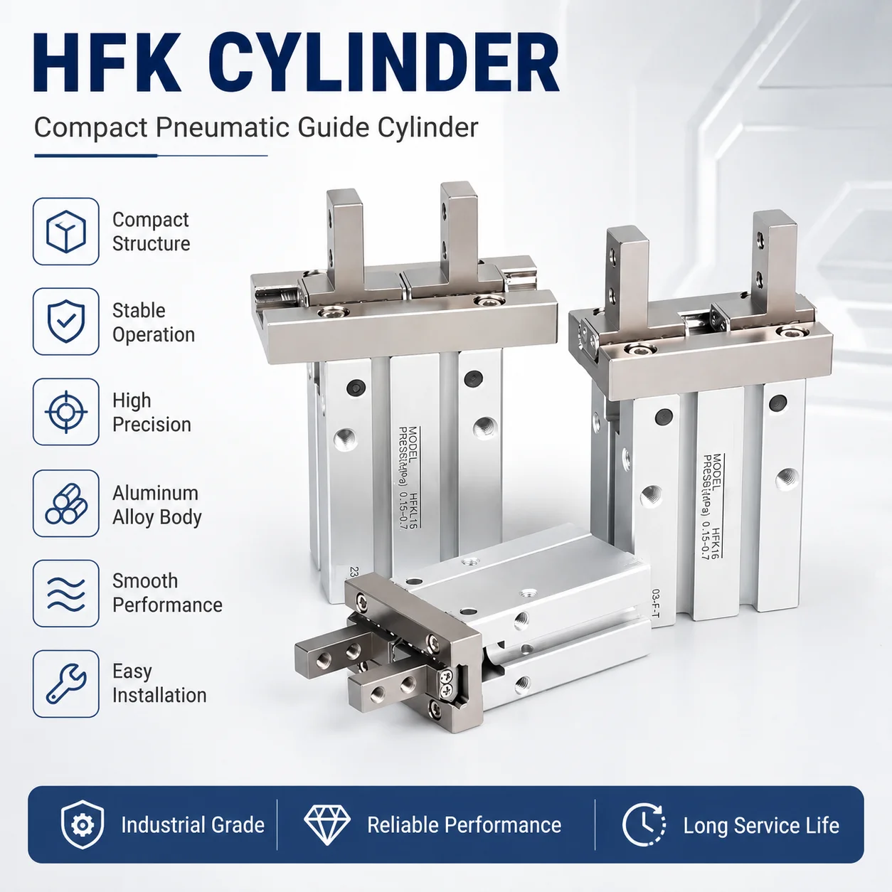 Airtac Type Parallel Style HFK Pneumatic Air Gripper HFK10 HFK16 HFK20 HFK25 HFK32 HFK40Cylinder Double Acting Gripper Cylinder