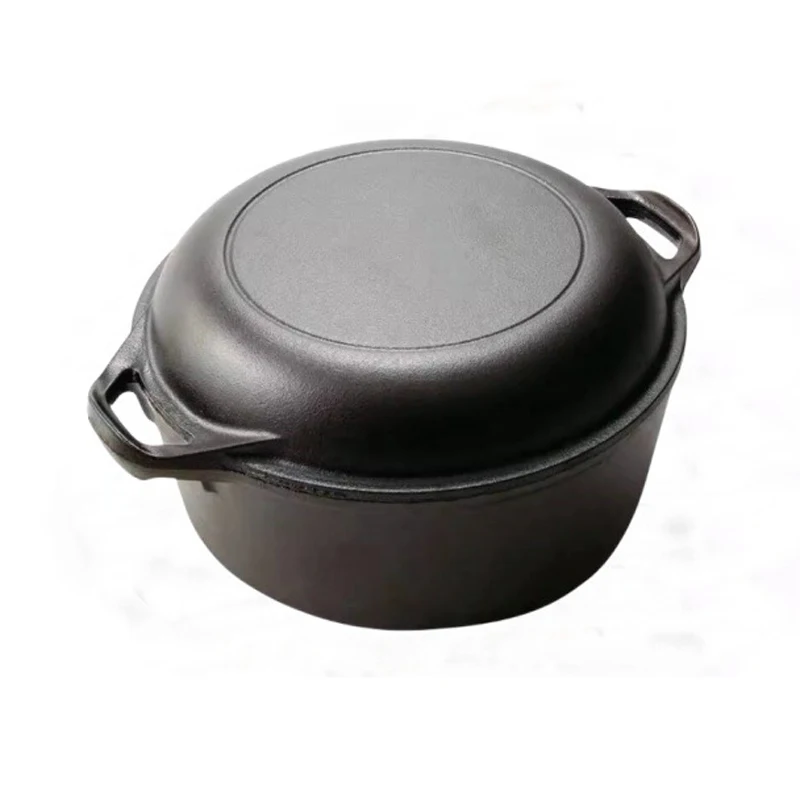 

Высококачественный многофункциональный набор кухонной посуды из чугуна 2-в-1, диаметр 26 см