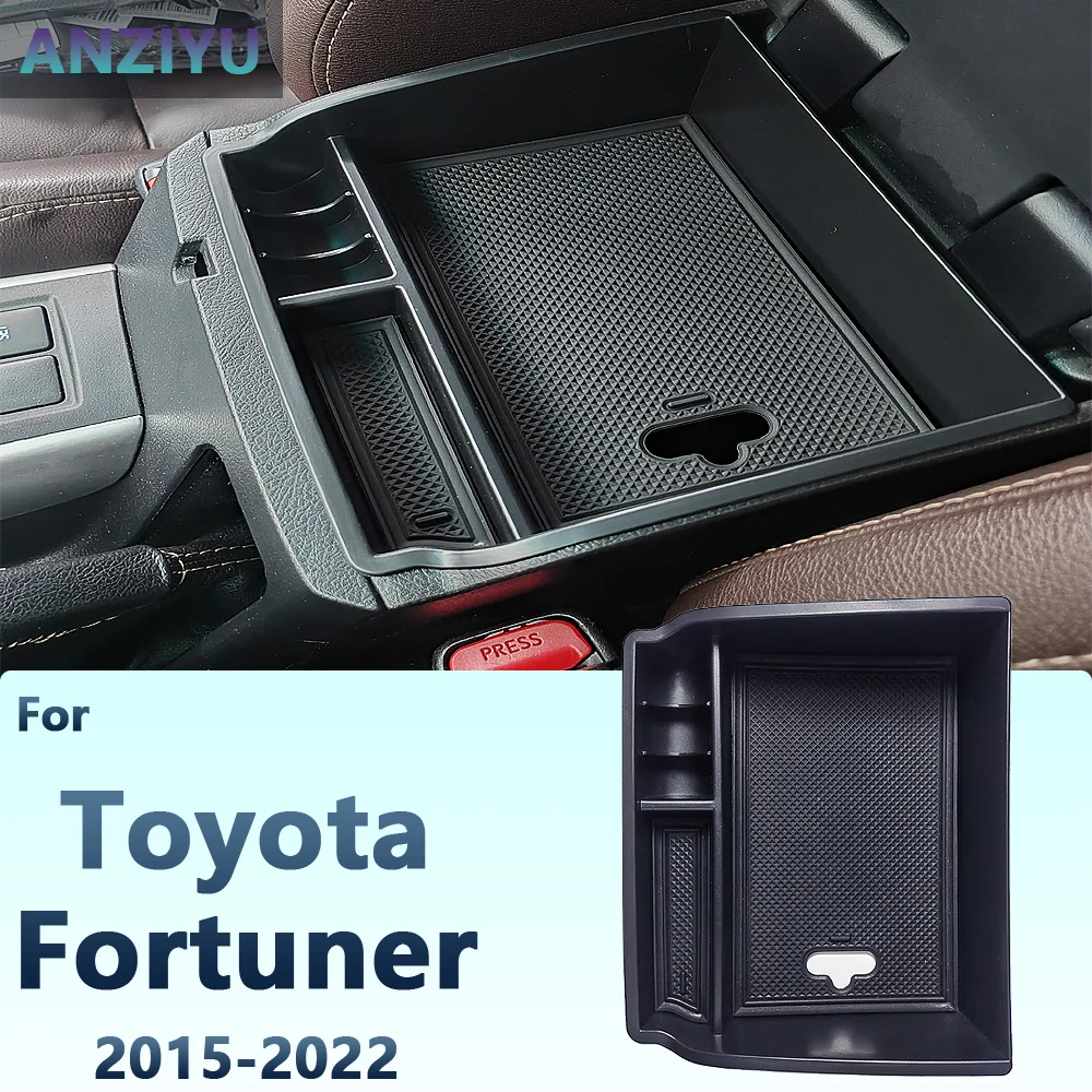 for Toyota Fortuner 2022 2021 2020 2019-2015 Car Armrest Storage Box Center Console Organizer Container Coin Tray Accessories