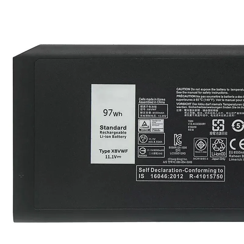 Imagem -02 - Bateria do Portátil do Jc-x8vwf Dell Latitude E5404 E7404 X8vwf Xn4kn Dknkd Cj2k1w11ck 453-bbbe Xrjdf Ygv51 11.1v 97wh Novo