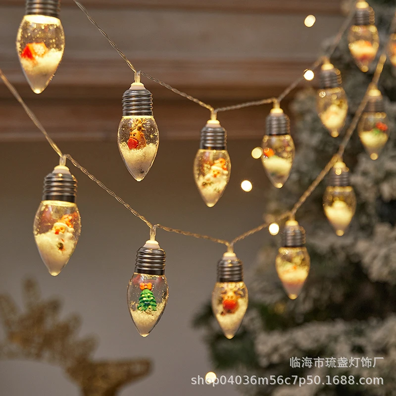 Christmas Lamp Window Hanging Lamp String light Decorative Lamp Shop Window Room Decoration LED Sucker Light Small Warm  Lamp