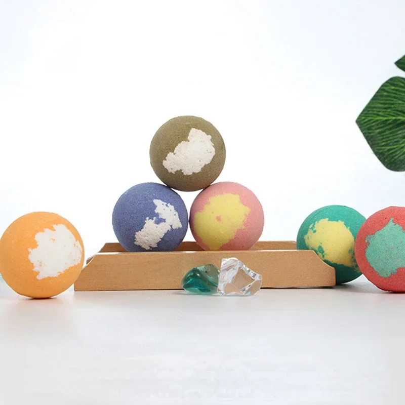 قنبلة حمام القدم، كرة اللافندر العضوية الطبيعية، قنبلة الاستحمام المرطبة الملونة، كرة ملح حمام القدم النظيفة