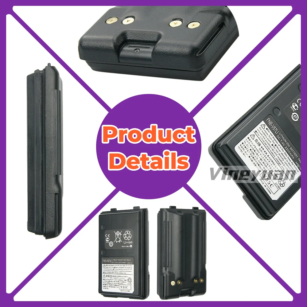 10PCS FNB-V67Li 2200mAh LI-ION Battery for Yaesu FT60 FT60R Vertex VX110 VX120 VX146 VX150 VX160 VX170 VX180 VX210 VX400