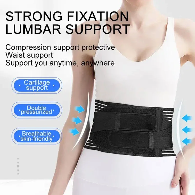 Back Brace Adjustable Waist Belt Support Brace for Lumbar Trainer Sweat Belt for Sports New Assistance Waist Cushion