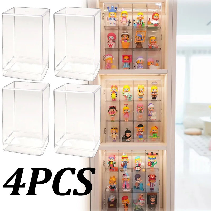Hand-made Doll Acrylic Clear Display Stands Model Transparent Organizer Rack Figures Blind Box Storage Shelf Decorative Shelves