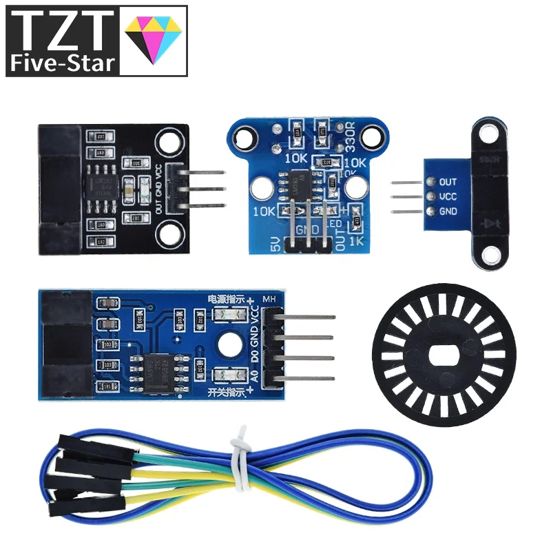 Photoelectric Beam Speed Sensor Module 3.3V-5V Slot-Type Optocoupler Tacho-Generator Counter For Arduino/51/AVR/PIC Diy Kit