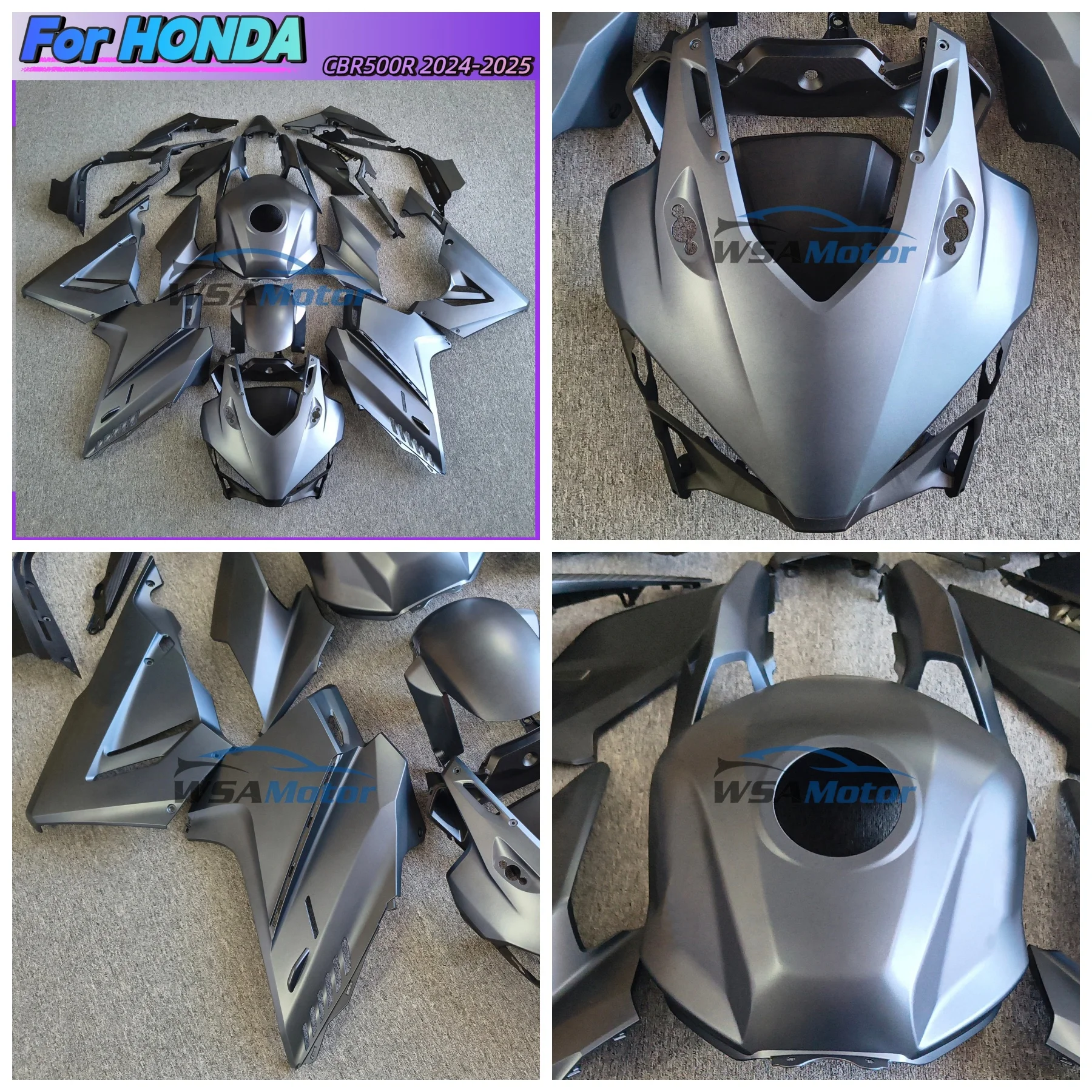 Full Set Motorcycle Fairing Painted Bodywork Fit For Honda CBR500R CBR 500R 2024-2025 Fairings Kits New ABS Plastic Replacement