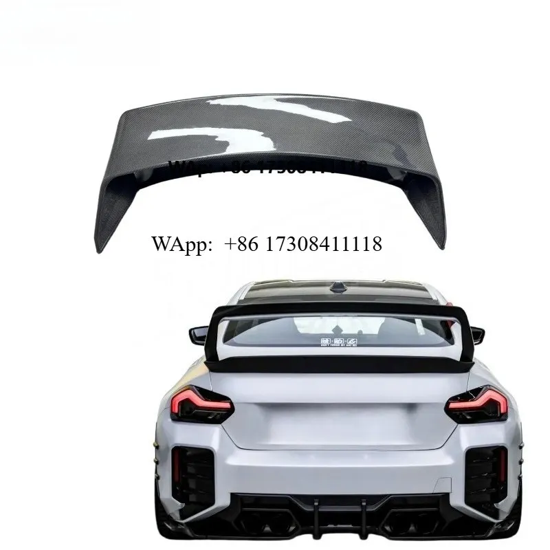

Hot Selling AD Style Dry Carbon Fiber Double-Decker Arched Wing Spoiler for M2 G87 Upgrade Conversion Kit Add-on Part
