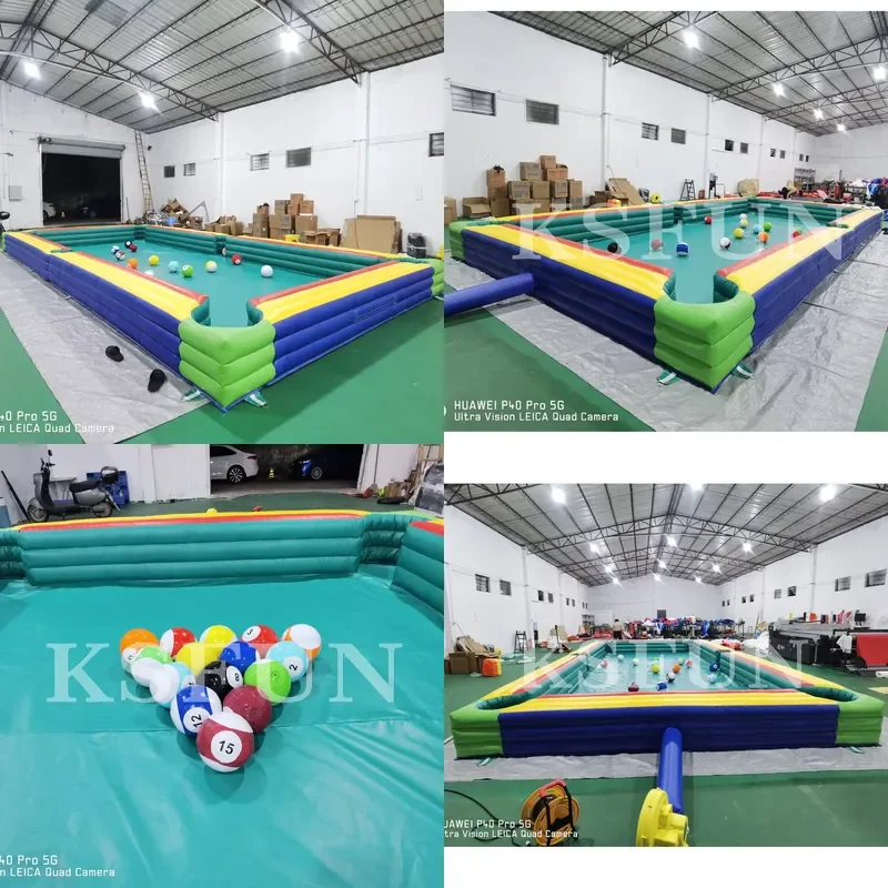 Outdoor Inflatable Snooker Football Interactive Game Large Commercial Inflatable Sport Games for Children Kids