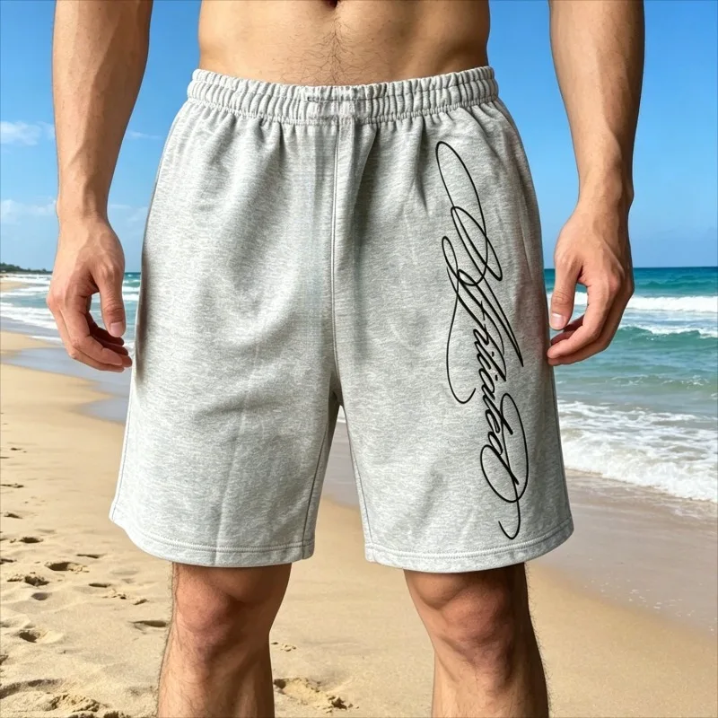 American Retro Style Hip-hop Summer Print Pattern Men's Shorts Summer Trendy Straight Leg Unisex Casual Shorts