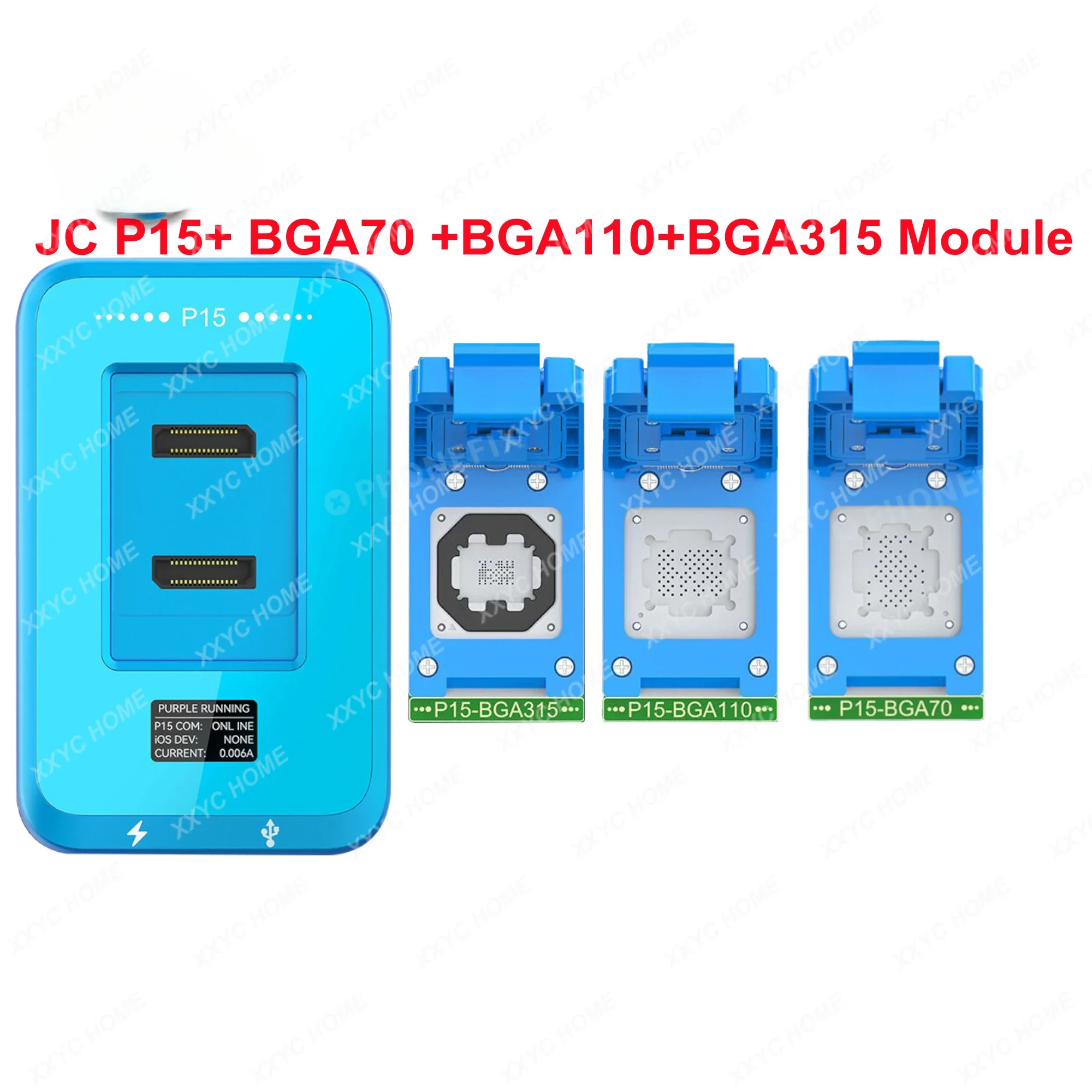 JCID P15 Nand Programmer BGA315/110 /70 /60 for IPhone 6-15PM Nand Memory Chip Data Read Write Repair Storage Capacity Expansion