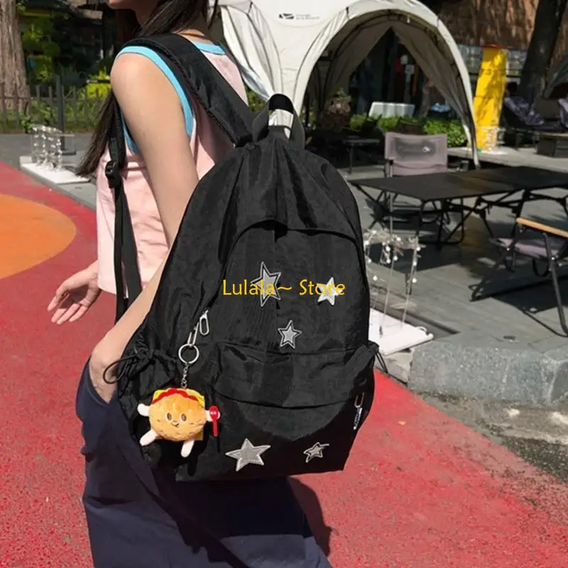 

Y4QA Travel School Backpack Fashion School Bag Nylon Laptop Backpack for Women Men