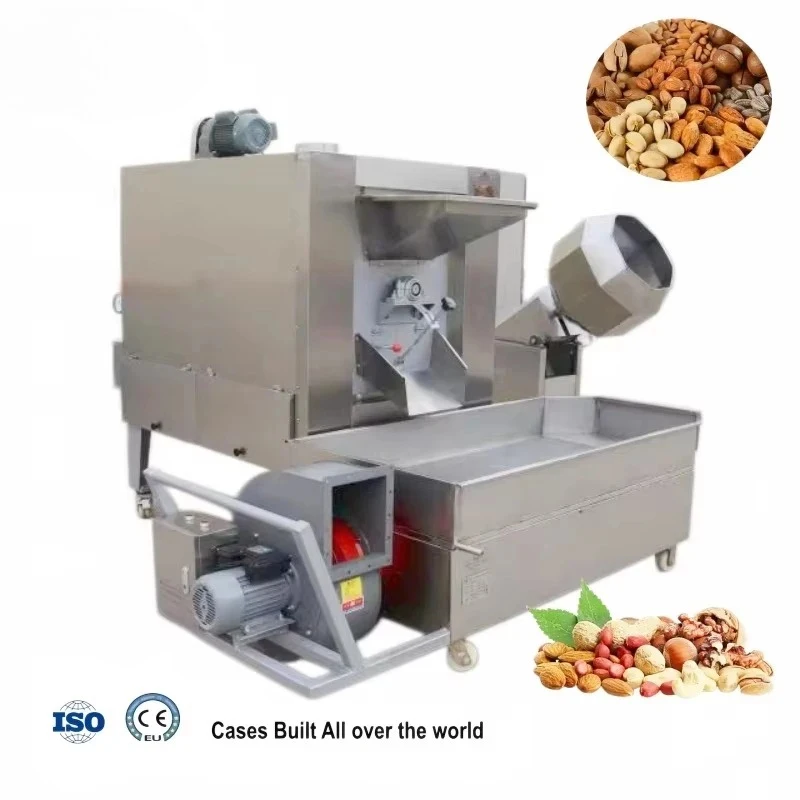 SS304 Sesame Cashew Soybean Wheat Peanut Sunflower Seed Roaster 220/380V