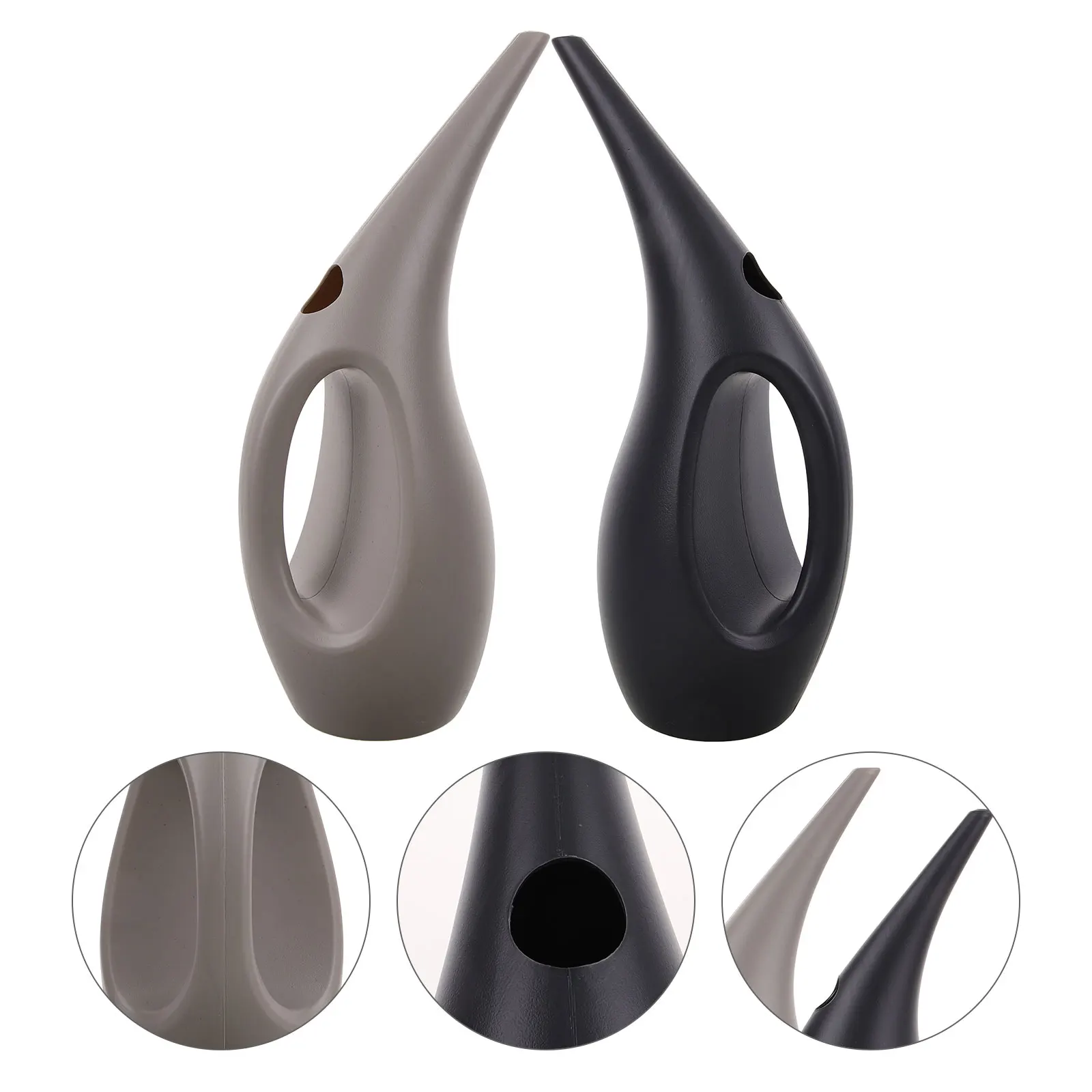 

2pcs Large Capacity Watering Can Durable Pp Material Lightweight Long Spout Gardening Pot Plants Jar For Use