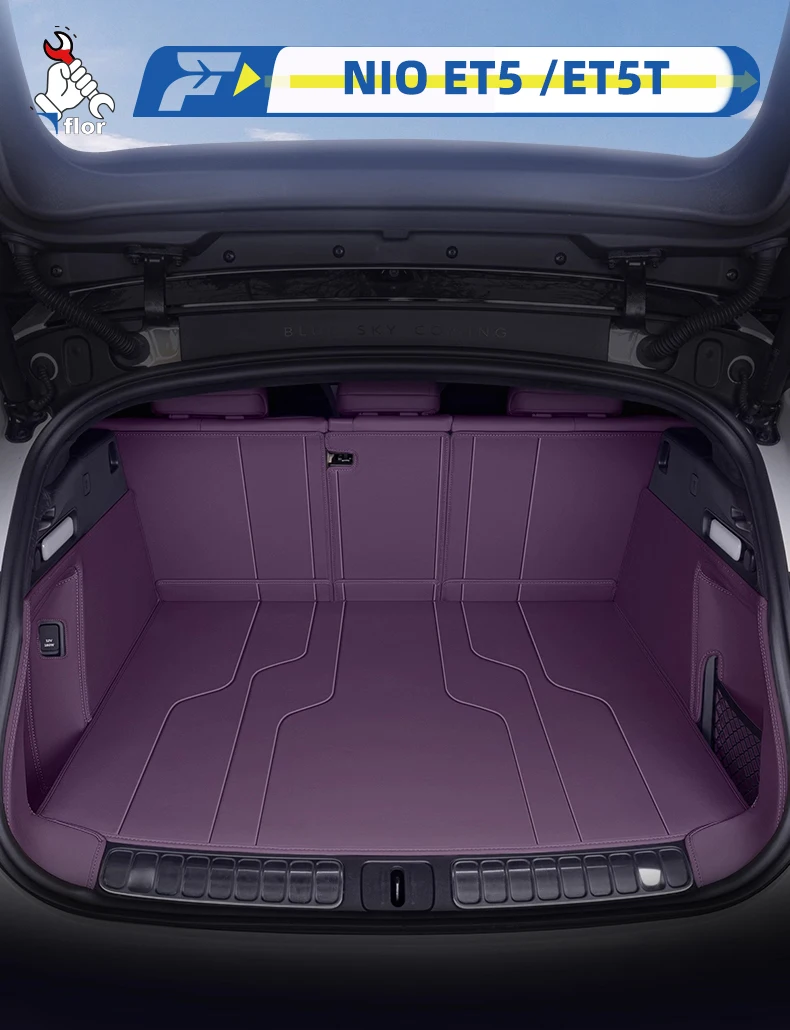 For NIO ET5 ET5T 2022-2025 Car Trunk Mat Custom Fit Trunk Liner Cargo Mat Trunk Protection Mat Chair-Back Protection Mat