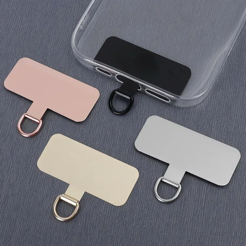 Stainless Steel Hanging Clip, Anti-Lost Metal Phone Lanyard, Tether Tab Card, Ultra Thin Cell Phone Sling Piece Patches 3 2 1Pcs