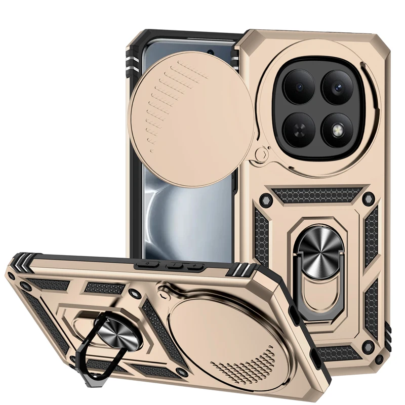 Stoßfeste Armor-Hülle für Xiaomi Redmi Note 15 Pro 5G 4G mit Schiebeobjektivschutz, Handyhülle für Redmi Note 14 Note 14 Pro 5G, Rückseite – Detail 11
