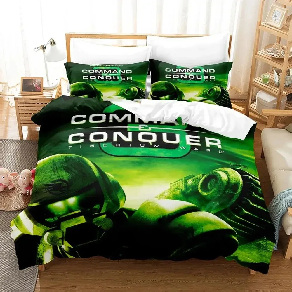 

3D Game Command And Conque Bedding Set Duvet Cover Bed Set Quilt Cover Pillowcase Comforter king Queen Size Boys Adult