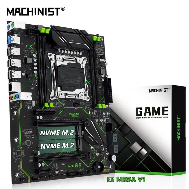 Go! Machinist E5 MR9A V1 Motherboard Support LGA 2011-3 Xeon E5 V3 V4 CPU Processor DDR4 RAM Four channel Memory ATX NVME M.2