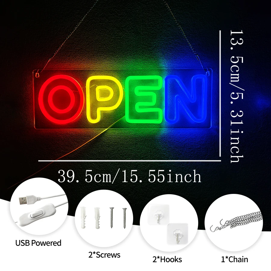 Open LED Neon Signs Light Busi - Decor Lighting Opening Hours ulasan dan harga