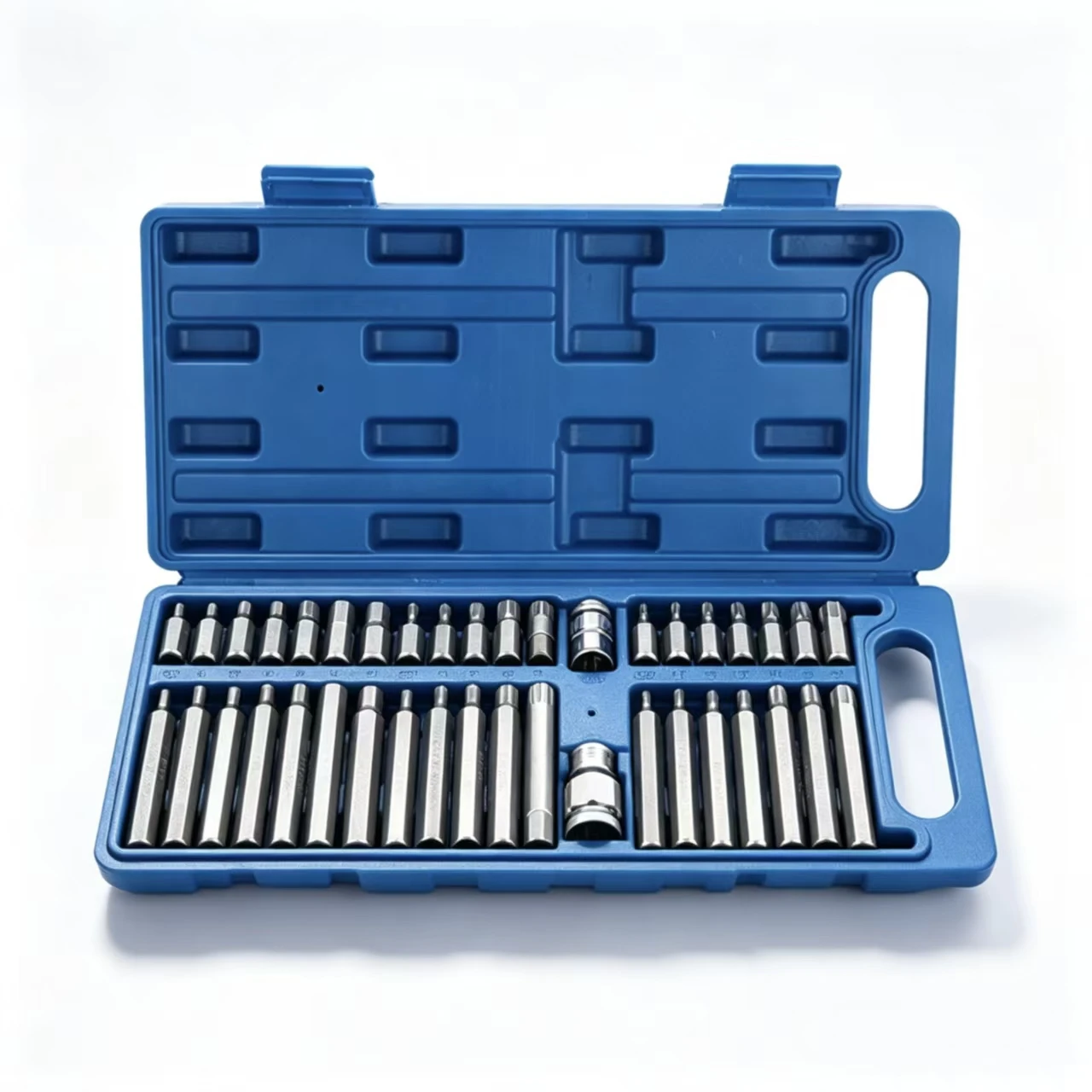 40Pcs CRV Torx Star Bits Set, Plain Finish Screwdriver Bits Kit, Multi-purpose Hand Repair Hardware Tools