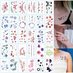 30 Sheets Temporary Tattoo Stickers,Small Cute Stylish Pattern For Women,Body Finger Wrist Shoulder Arm Art Tattoo Sticker