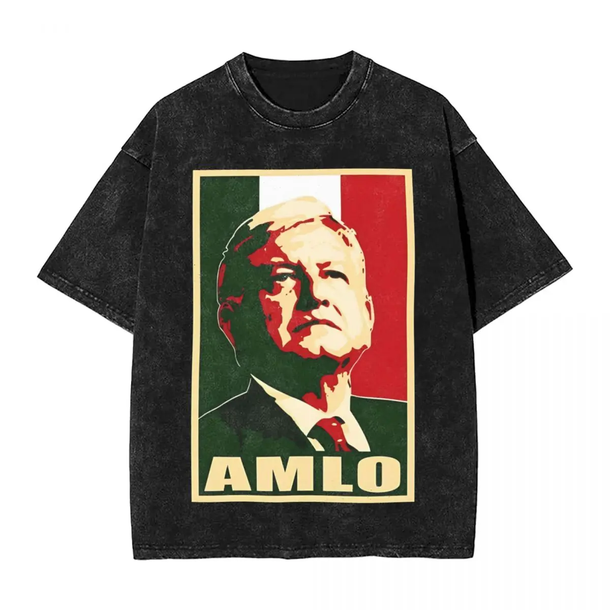 

Мужские футболки Amlo с мексиканским президентом, топы, летняя забавная футболка с коротким рукавом и круглым вырезом, новинка, повседневная футболка, горячая распродажа