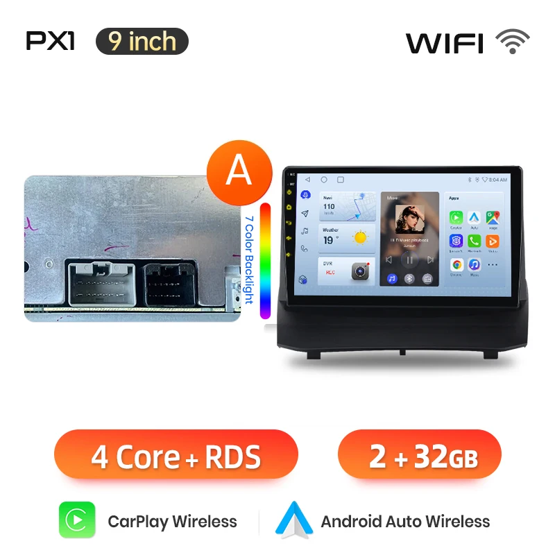 AWESAFE Draadloze CarPlay Android Auto Radio voor Ford Fiesta Mk 6 2009 2010-2013 Auto Intelligente Systemen RDS GPS FM BT DSP SWC