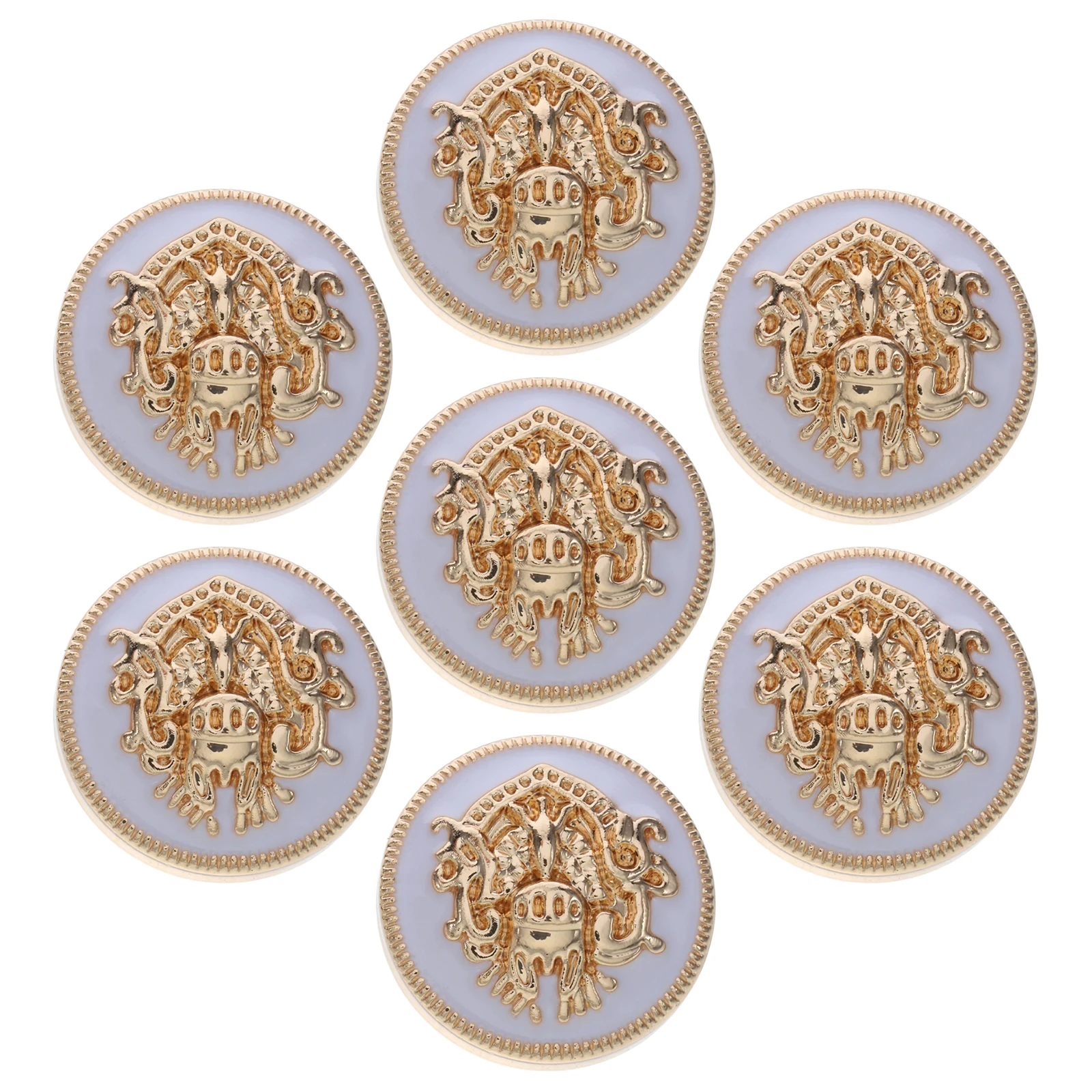 

20 Pcs Metal Buttons Coat Round Decorative Embellishments Zinc Alloy for Jacket European Style