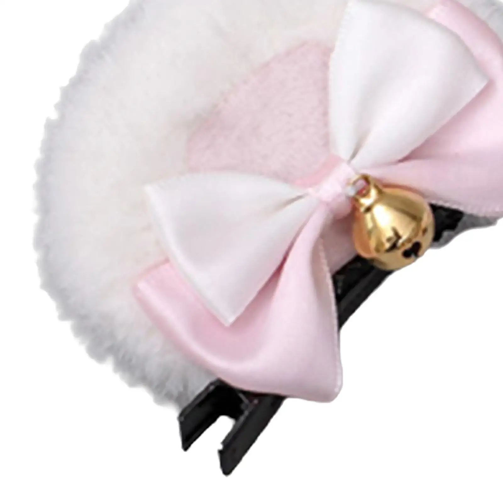 2 Pieces Bear Ear Hair Clip Plush Animal Hairpins Anime Cosplay Lolita Barrette Costume Headwear for Party Cosplay Costume Girls
