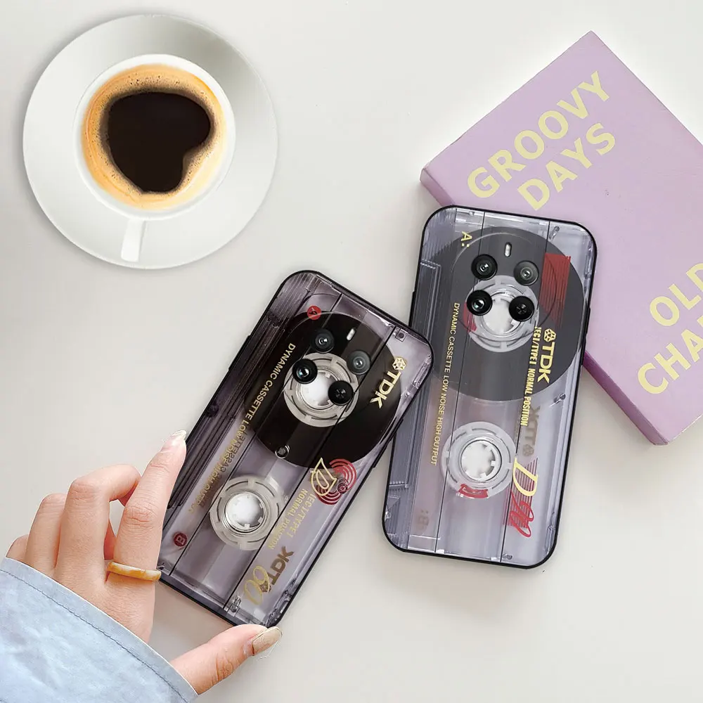 Retro Magnetic Tape Cassette Camera Phone Case For HONOR 8 8X 9X 10I 10 20 70 90 X7 X7A X8 X9 X9A HUAWEI Y6P Y7 Y7A Y9 PRO 5G