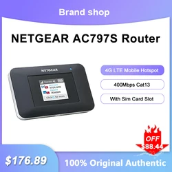 Unlocked NETGEAR AC797S 4G LTE Mobile Hotspot 400Mbps Dual-Band Pocket WiFi Router With Sim Card Slot Portable Repeater