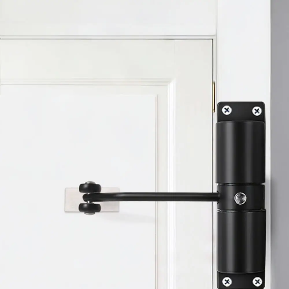 Modern Automatic Door Closer Adjustable Tension Spring Buffer Hardware For Interior Wooden Doors Safety Closing Device
