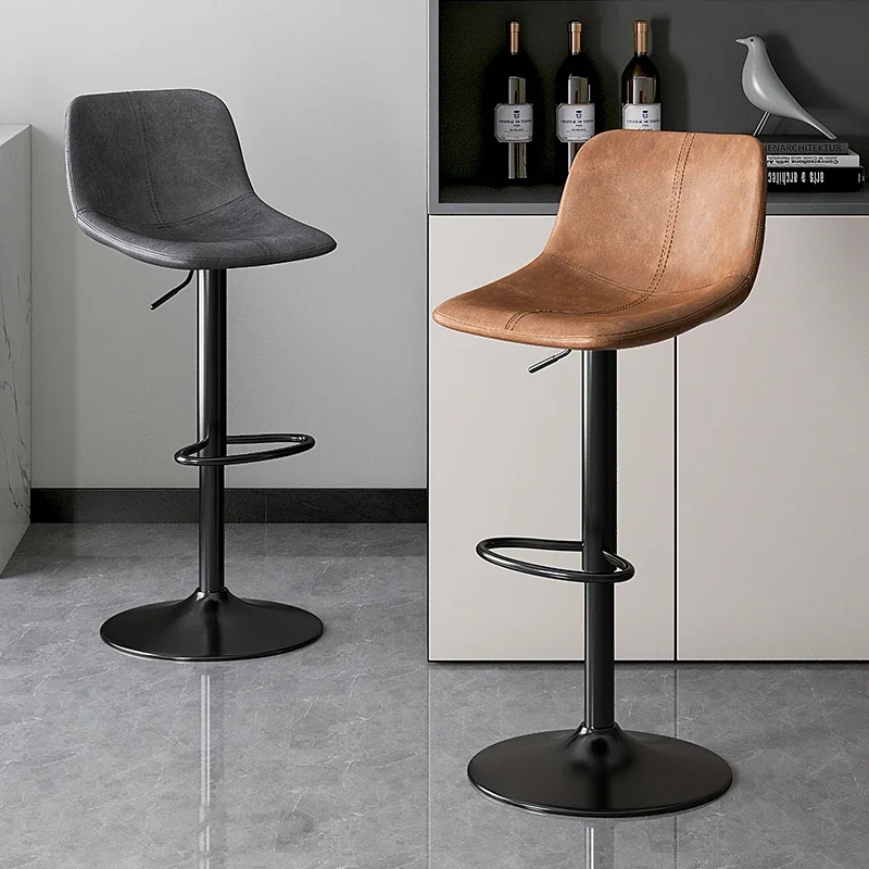 

luxury Modern Bar Chairs Nordic Design Swivel grey Bar Chairs rotating Minimalistic bancos para barra de cocina home Furniture