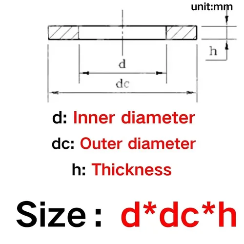 Imagen 2 del producto Arandela plana de acero inoxidable 304 M2 M2.5 M3 M4 Junta metálica Meson sellado arandelas lisas cuña espaciadora